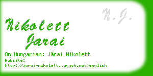 nikolett jarai business card